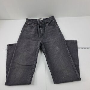 Abercrombie & Fitch 90's straight ultra high rise jeans black 25/0 denim 3833